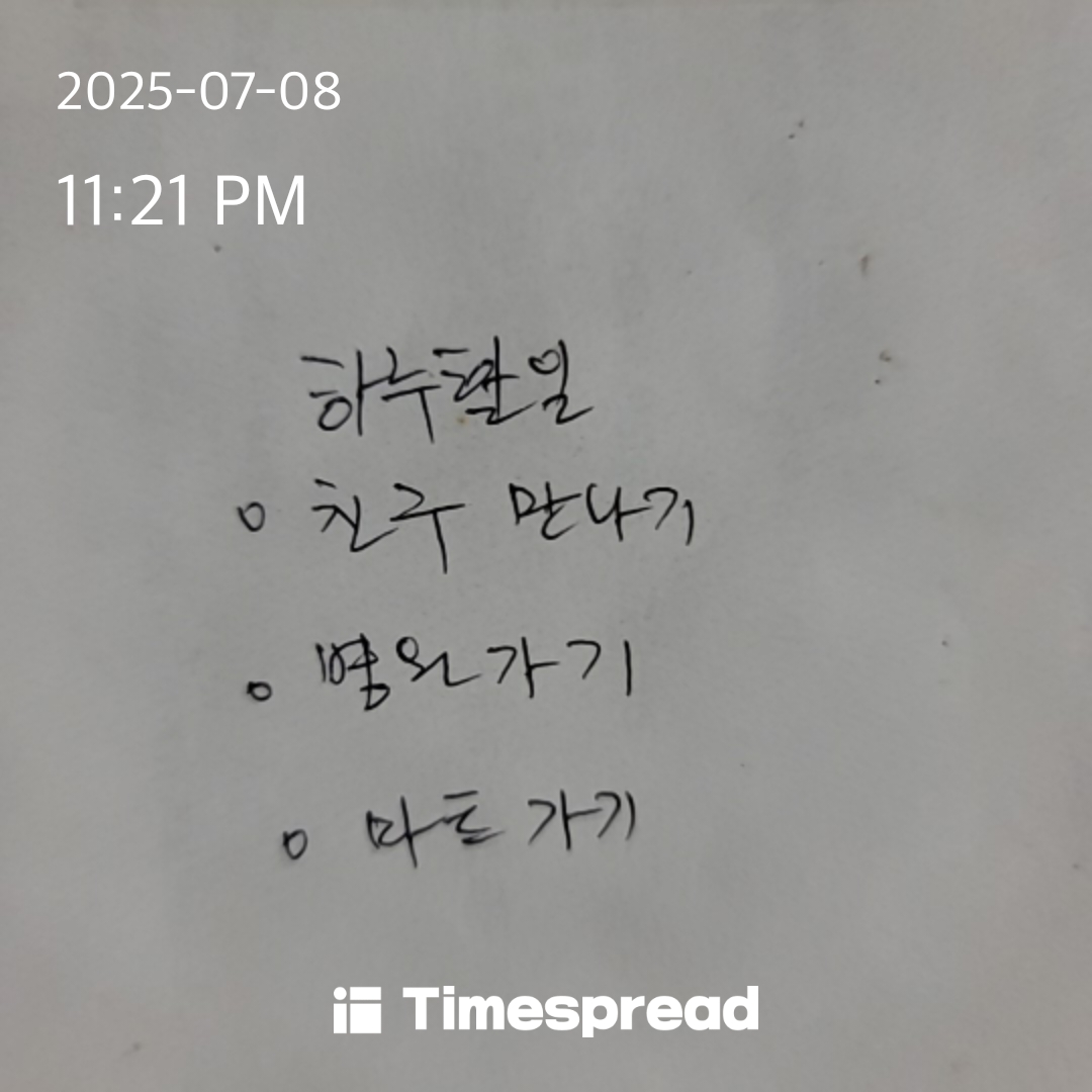 하루 할 일