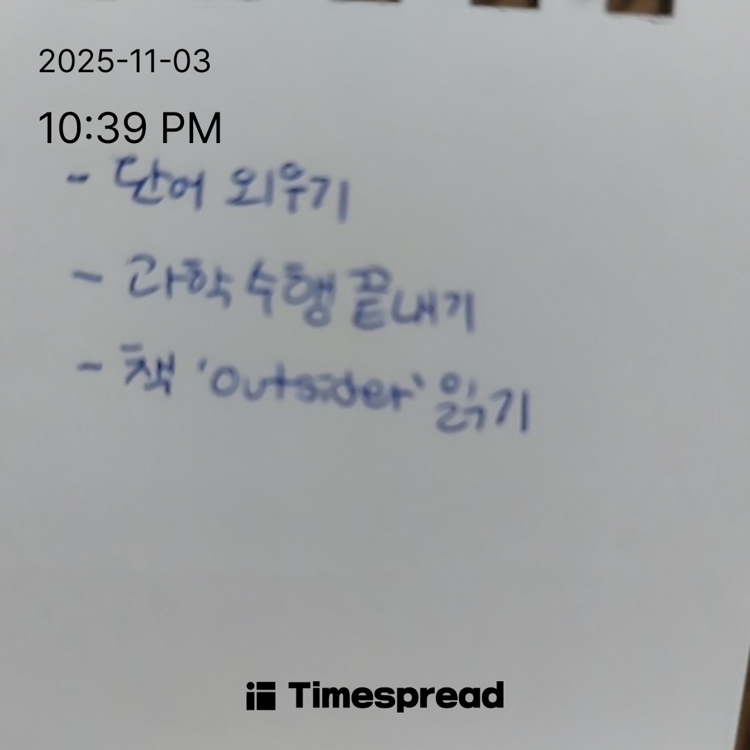 11/3 할 일 적기 인증