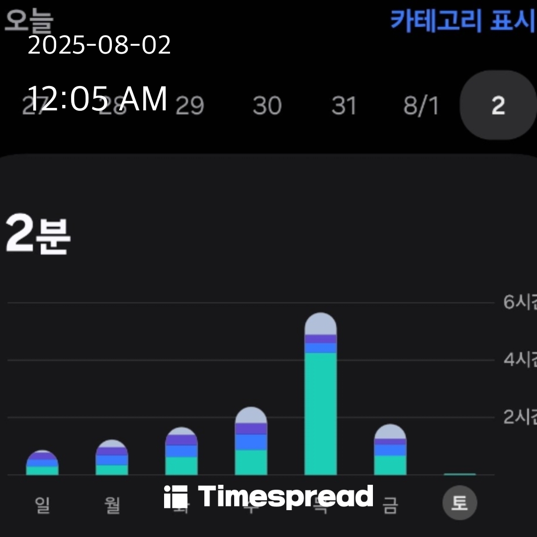 핸드폰 사용시간 줄이기 5일차 인증 